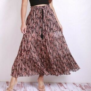 Zara Paisley Print Maxi Skirt